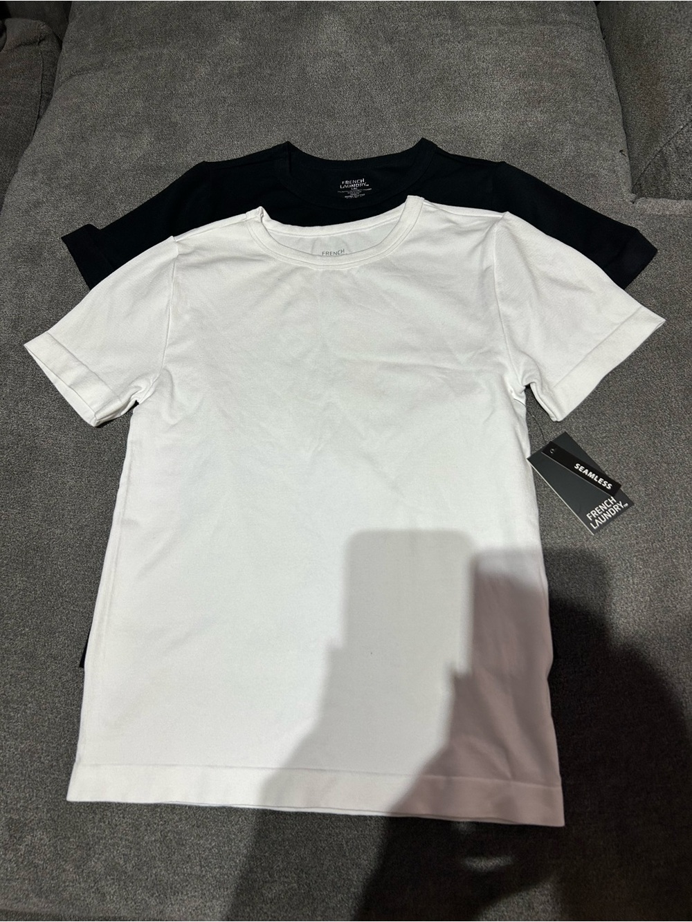 Nwt- women’s Short Sleeve Tee due set (L/XL) - Black and White- 2 pack- L/XL